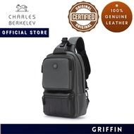Charles Berkeley GRIFFIN Nylon & Leather Men's Crossbody Waist Bag KP-19058