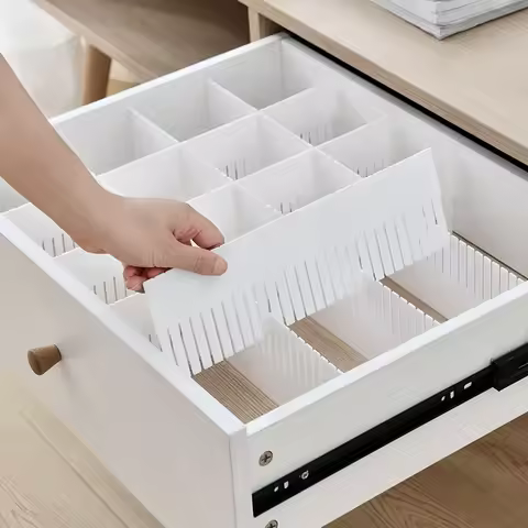 8Pcs Drawer Dividers,Adjustable Drawer Organizer for Socks,Underwear,Makeup,Can Help Tidy Kitchen,Be