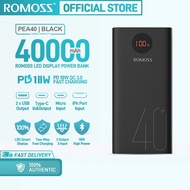 ROMOSS PEA40 Zeus 40000mAh QC3.0 18w Fast Charing High Capacity Powerbank portable battery