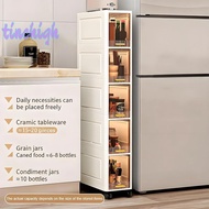 [TinchighS] Foldable Storage Cabinet Bathroom Organizer Slim Cabinet Organizer Rack Pantry Cabinet S