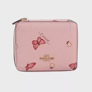 COACH 印花皮革飾品珠寶盒-粉色蝴蝶