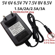 5V 6v 6.5V 7v 7.5V 8v 8.5v Universal 110V ac/dc 6 220 7 6.5 8 7.5V 1.5a power supply adapter 2A 2.5A
