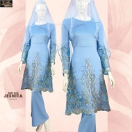 Long Dress Lace Exclusive JESNITA : Jubah Modern Moden Muslim Fashion Merisik Tunang Akad Nikah Raya