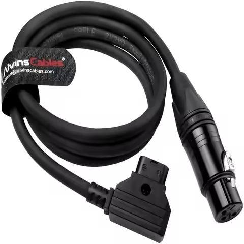 Alvin’s Cables D-tap to XLR 3 Pin Female Power Cable for SmallRig RC 120B Video Light 1M/39.4inches 