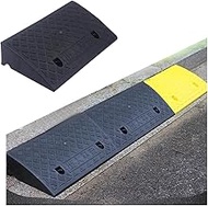 Portable Non-Slip Kerb Ramps 50 x 27 x 11 cm Black Heavy Duty Lightweight Heavy Duty Threshold Ramp Set for Driveway Car Motorcycle Wheelchair / 1 Pc/50 x 27 x 11 cm (19.7 x 19.7 x 11 cm