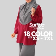SAFFIYA by TUDIAA / Tshirt Muslimah Jersey / Plus Size / Tshirt Sukan / Microfiber (XS - 7XL)
