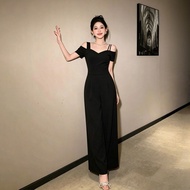 Professional High-Waist Jumpsuit - Stylish Fit for Women | D6010