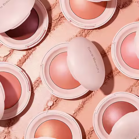 Rare Beauty 3D Face Brighten Blush Highlighter Powder with Mirror Cosmetic Contour Bronzer Shimmer L