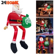 24HOME 4ft-8.2ft Christmas Inflatable Set Santa Snowman LED Air Blown Figure EU/US/UK/AU Waterproof 