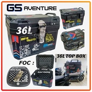 GS Adventure ABS TOP BOX 36L With Aluminium Premium Lock Motor Travel Box Motorcycle High Quality To