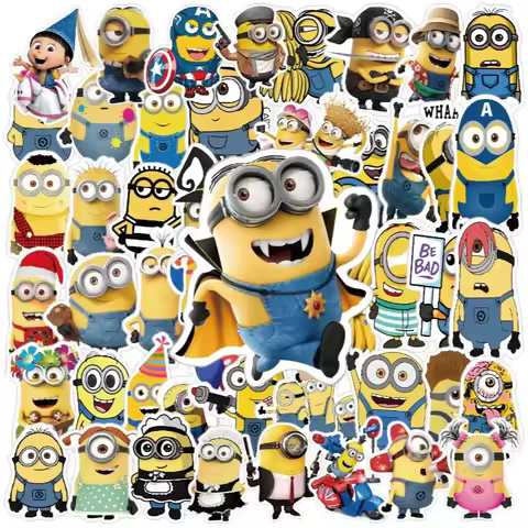 100Pcs Despicable Me Minion Creative Handbook PVC Waterproof Sticker Diary Water Cup DIY Sticker Chi