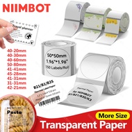 NIIMBOT Transparent Label Paper For NIIMBOT B1 B21 B31 B3S Label Maker