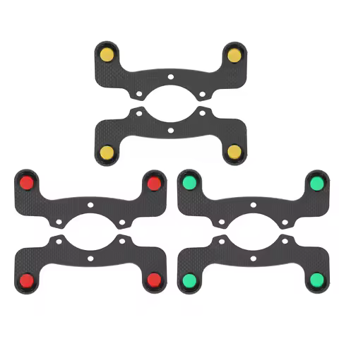 2Pcs Car Carbon Fiber Steering Wheel Horn Button Replacement For MOMO/OMP/Nardi/Sparco/VERTEX 6 Bolt