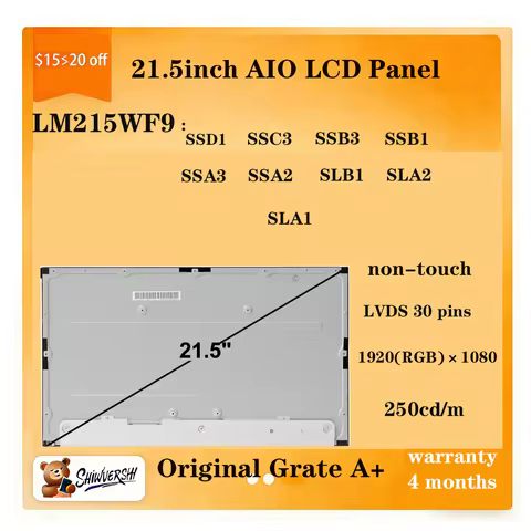 Original New A+ 21.5" LCD Screen LM215WF9 SSD1 SSC3 SSB3 SSB1 SSA3 SSA2 SLB1 SLA2 SLA1 1920(RGB)x108