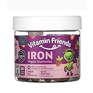 beBloomie Vegan Multivitamin &amp; Iron for Kids - Daily Nutritional Support Gummies w/Ferrous Fumarate B-Complex, Vitamin C, Zinc, Biotin - Body Function &amp; Anemia - Strawberry