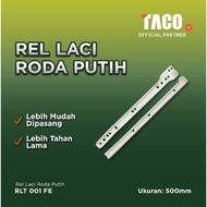 TACO White Wheel Drawer Rail - RLT 001 FE - 500