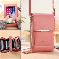 Mini Sling Bag for Women Fashion Handphone Pouch Sling bag with Touch Screen Coin Purses Pouches Crossbody Shoulder Small Bag for Ladies Casual PU Leather Bag 触屏手机包