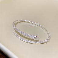 Silver Snake Bracelet Female High Sense Hand Accessory Snake Simple Adjustable Bracelet Silver Brace