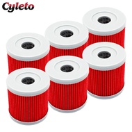 2/4/6 pcs Cyleto Motorcycle Parts Oil Filter For Arctic Cat DVX400 2004-2008 DVX 400 TS 2006 2007 fo
