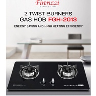 𝐅𝐈𝐑𝐄𝐍𝐙𝐙𝐈 Italy Gas Hob High Flame 9.6kW Tempered Glass Hob Built In Hob 2 Burner FGH-2013 Gas Cooker