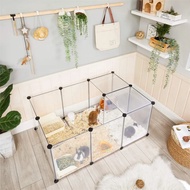 Dog Cage Household Transparent Play Fence Portable Disassembly Combination Set Fence Dog Protective 