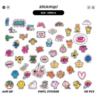 COD 100 Pcs Stiker Mr Men and Little Miss Lucu Anti Air Untuk Dekorasi Notebook Sepeda Skateboard Ha