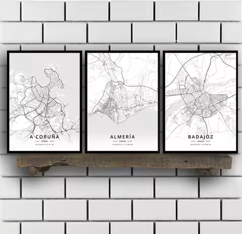 A Coruna Almeria Badajoz Bilbao Catral Gijon Girona Granada Huelva Ibiza Las Palmas Leon Madrid Mala