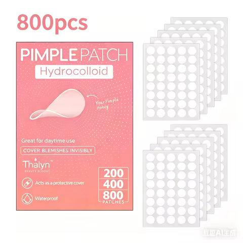 800pcs Salicylic Acid & Hydrocolloid Invisible Dot Blemish Patches, Effective Skin Cleansing & Makeu