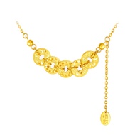 CTS S925 Silver Jewelry Set - Five Emperors Coins Blessing Necklace & Bracelet Silver Jewelry CHOW T