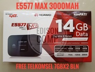 Mifi Modem Wifi Router 4G Huawei E5577 Free Telkomsel 14Gb 2bln [MAX]