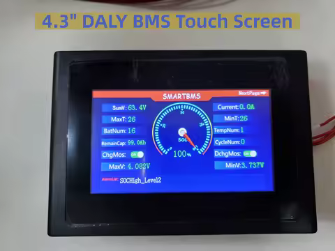 DALY BMS Parts 4.3 Inch Touch Screen For 3S 4S 7S 8S 10S 12S 13S 14S 15S 16S 17S 20S 21S 24S 27S 30S