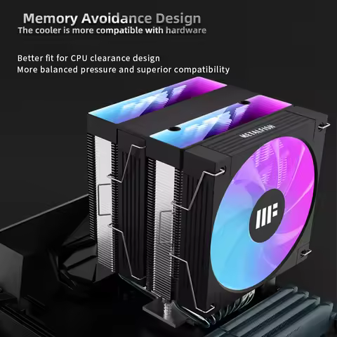 Metalfish ZH3000 CPU Cooler Dual Towers Double Fan 155mm height TDP 220W 8 HeatPipe For 1851/1700/12