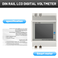 (SQGJ) Din Rail AC Monitor 6IN1 100A Voltage Current Power Factor Active KWH Electric Energy Frequen