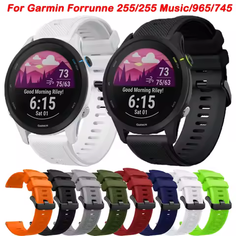 For Garmin Forerunner 255 Music 265 745 965 Strap 22mm Silicone Sports Bracelet For Garmin Venu 3 2 