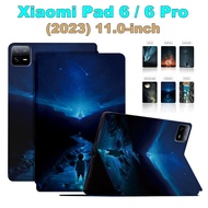 For Xiaomi Pad 6 (2023) 11.0" Mi Pad6 Pro High Quality Tablet Protective Full Fit Case Fashion Bright Starry Sky Galaxy Series Flip Stand Cover