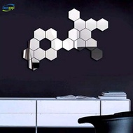 Hexagons Mirrors Tile Sticker Removable Plastic Honey Comb Mirror Tiles Decals