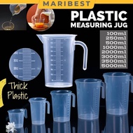 Bpa-Free Plastic Measuring Jug Kitchen Baking Laboratium (100ML/250ML/500ML/1L/2L /3L/3.5L/5L) Cawan