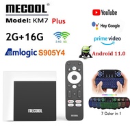 Mecool KM7 Plus ATV Smart TV Box 11 4k Google Certified 2GB 16GB Amlogic S905Y4 support 2.4G/5G Wifi