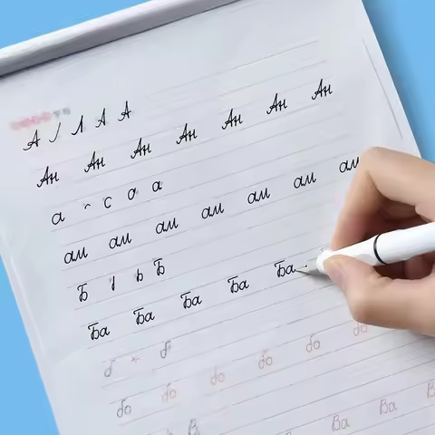 Learning Russian/Chinese Books Calligraphy Copybook Standard Russian Handwriting Copybook Practice W