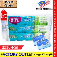 Cutie Compact Toilet Tissue Rolls Kertas Tisu DWI Lapisan Twin Ply Tissue Cutie Compact Toilet Rolls