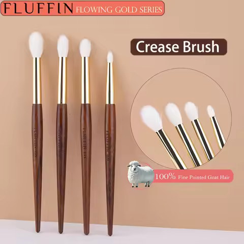 Eyeshadow Crease Brush Goat Hair Flame Nose Shadow Eye Shadow Blending Crease Makeup Brush Copper Ro