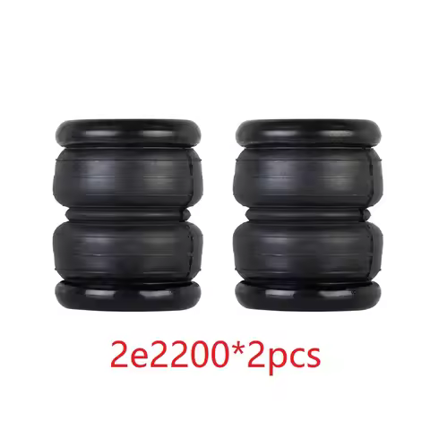 2Pcs Air Ride ride Springs suspension 2200Ib Air Single Port 1/4 npt Small Rubber shock absorption b