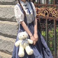 Sweet College Style Half-Skirt Set Womens Summer Small Size Clothing One Whole Strap Blouse Two-Piec