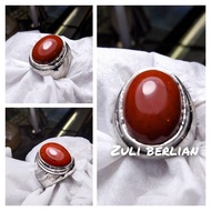 MERAH Chicken liver red agate ring