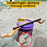 Teak wood lovebird goalpost | Sonokeling 33cm