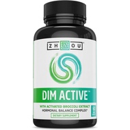 Zhou DIM Active - DIM Supplement, Hormone Balance for Women & Men, Hormonal Support with 250mg Diind