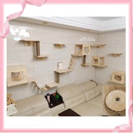Cat climbing framesolid wooden house cat villa pet house cat box cat cage villa wall-mounted cat jum