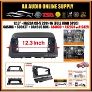 Mazda CX-5 2011-2016 ( Full High Spec ) Android Player 12.3" Inch Casing+Socket+Canbus Box - A14030 