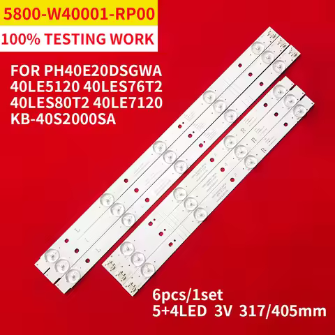 LED Backlight strip For 40'' TV 5800-W40001-LP00 RP00 40LES76T2 V400HJ6-PE1 40LE7120 40LE5120 40S306