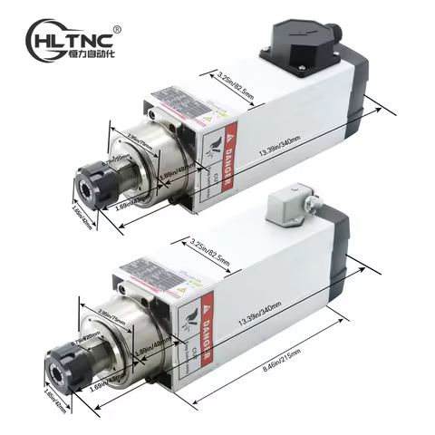 HLTNC 3.5KW ER25 Air Cooled Spindle 18000rpm 220V 15A 380V 8.8A 300Hz With Ceramic Ball Bearing For 